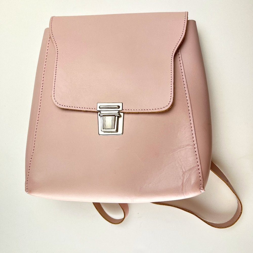 Brandy Melville Vegan Leather Pale Pink Backpack